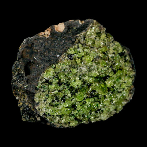 2.6" Emerald Peridot Crystals, Chrome Diopside And Spinel On Volcanic Rock Gila, AZ - Fossil Age Minerals
