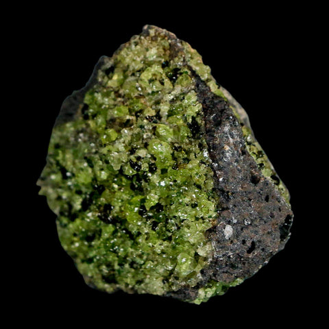 2.6" Emerald Peridot Crystals, Chrome Diopside And Spinel On Volcanic Rock Gila, AZ - Fossil Age Minerals