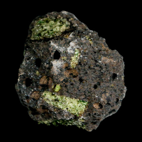 2.9" Emerald Peridot Crystals, Chrome Diopside And Spinel On Volcanic Rock Gila, AZ - Fossil Age Minerals