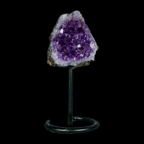 2.6" Amethyst Crystal Cluster Mineral Specimen Brazil Custom Medal Stand