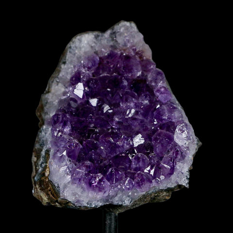 2.6" Amethyst Crystal Cluster Mineral Specimen Brazil Custom Medal Stand