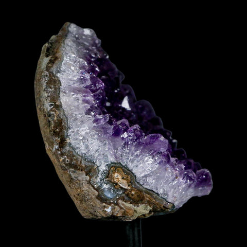 2.6" Amethyst Crystal Cluster Mineral Specimen Brazil Custom Medal Stand