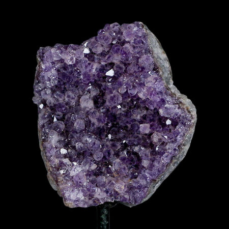 3.1" Amethyst Crystal Cluster Mineral Specimen Brazil Custom Medal Stand