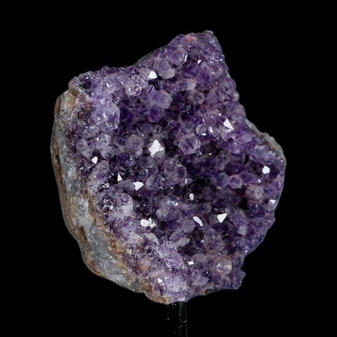 3.1" Amethyst Crystal Cluster Mineral Specimen Brazil Custom Medal Stand