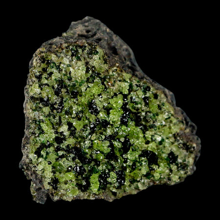 2.8" Emerald Peridot Crystals, Chrome Diopside And Spinel On Volcanic Rock Gila, AZ