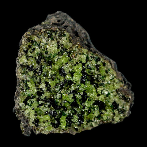2.8" Emerald Peridot Crystals, Chrome Diopside And Spinel On Volcanic Rock Gila, AZ - Fossil Age Minerals