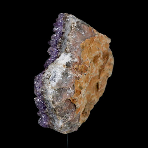 3.1" Amethyst Crystal Cluster Mineral Specimen Brazil Custom Medal Stand