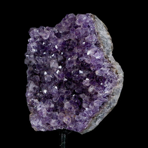 3.1" Amethyst Crystal Cluster Mineral Specimen Brazil Custom Medal Stand
