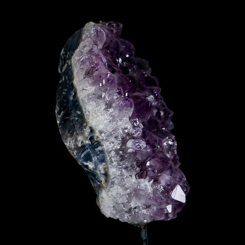 4.1" Amethyst Crystal Cluster Mineral Specimen Brazil Custom Medal Stand