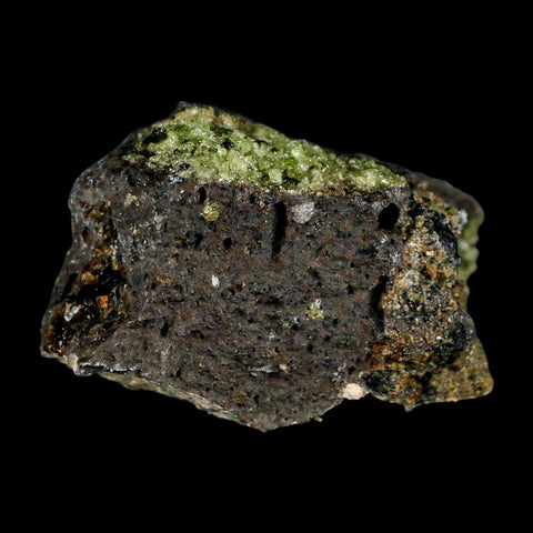 3.2" Emerald Peridot Crystals, Chrome Diopside And Spinel On Volcanic Rock Gila, AZ - Fossil Age Minerals