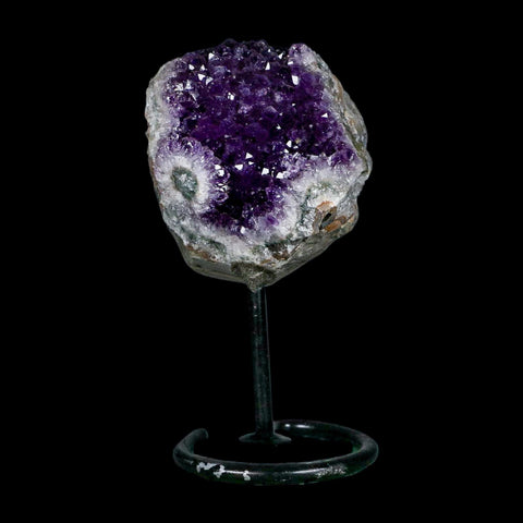 2.8" Amethyst Crystal Cluster Mineral Specimen Brazil Custom Medal Stand