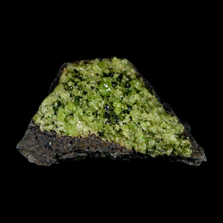 2.7" Emerald Peridot Crystals, Chrome Diopside And Spinel On Volcanic Rock Gila, AZ