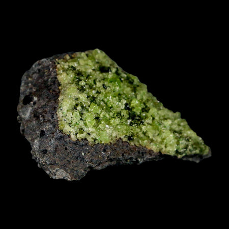2.7" Emerald Peridot Crystals, Chrome Diopside And Spinel On Volcanic Rock Gila, AZ
