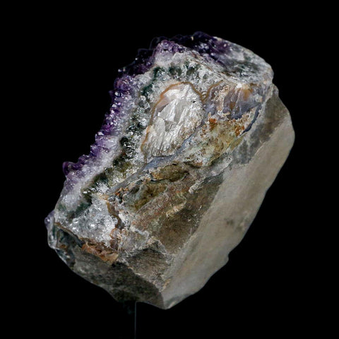 2.8" Amethyst Crystal Cluster Mineral Specimen Brazil Custom Medal Stand