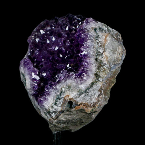 2.8" Amethyst Crystal Cluster Mineral Specimen Brazil Custom Medal Stand