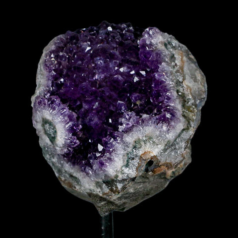 2.8" Amethyst Crystal Cluster Mineral Specimen Brazil Custom Medal Stand