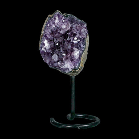 3.1" Amethyst Crystal Cluster Mineral Specimen Brazil Custom Medal Stand
