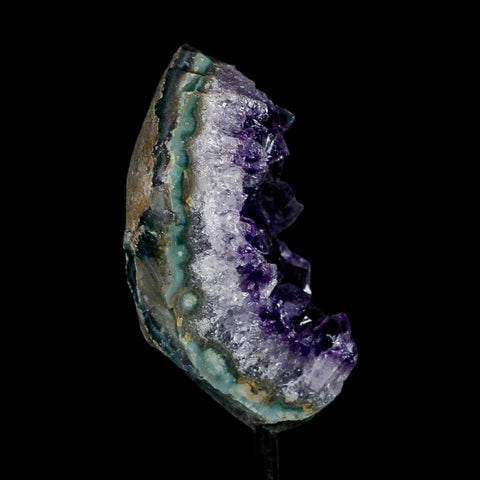 3.4" Amethyst Crystal Cluster Mineral Specimen Brazil Custom Medal Stand
