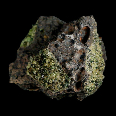 2.3" Emerald Peridot Crystals, Chrome Diopside And Spinel On Volcanic Rock Gila, AZ - Fossil Age Minerals