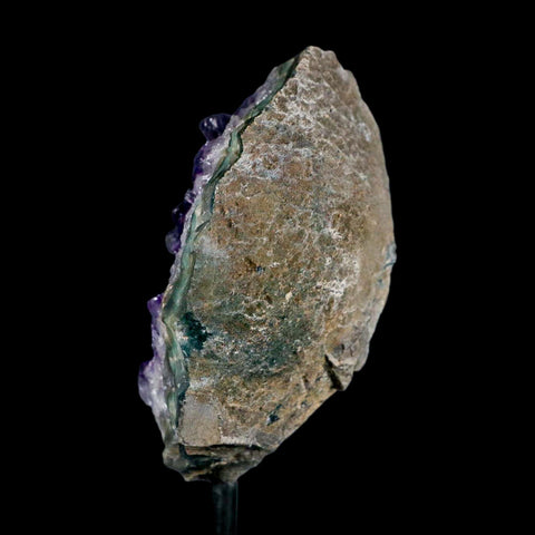 3.4" Amethyst Crystal Cluster Mineral Specimen Brazil Custom Medal Stand