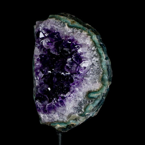 3.4" Amethyst Crystal Cluster Mineral Specimen Brazil Custom Medal Stand