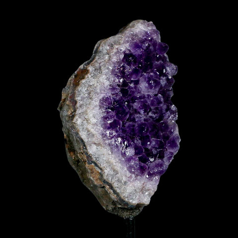 3.4" Amethyst Crystal Cluster Mineral Specimen Brazil Custom Medal Stand