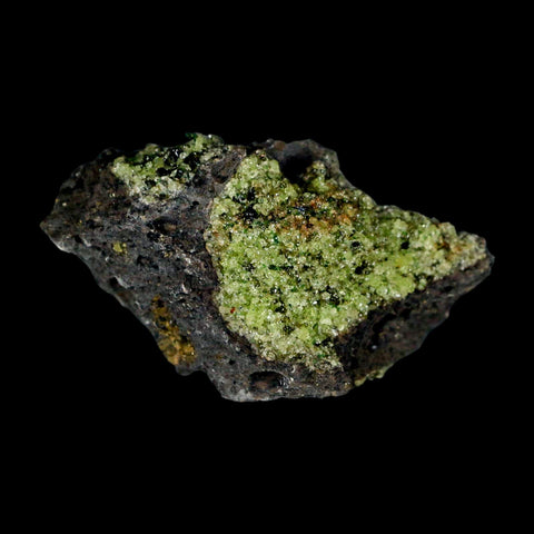 3.2" Emerald Peridot Crystals, Chrome Diopside And Spinel On Volcanic Rock Gila, AZ - Fossil Age Minerals