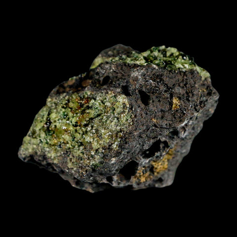 3.2" Emerald Peridot Crystals, Chrome Diopside And Spinel On Volcanic Rock Gila, AZ - Fossil Age Minerals