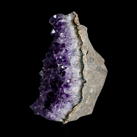 3.5" Amethyst Crystal Cluster Mineral Specimen Brazil Custom Medal Stand