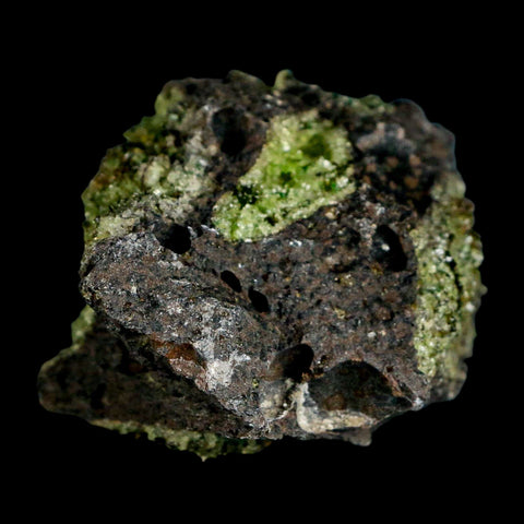 3.2" Emerald Peridot Crystals, Chrome Diopside And Spinel On Volcanic Rock Gila, AZ - Fossil Age Minerals