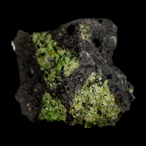 2.4" Emerald Peridot Crystals, Chrome Diopside And Spinel On Volcanic Rock Gila, AZ - Fossil Age Minerals