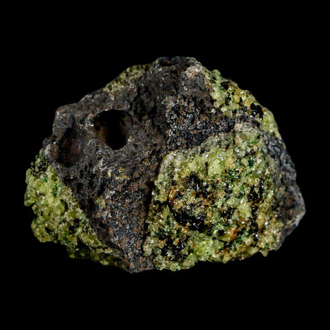 2.4" Emerald Peridot Crystals, Chrome Diopside And Spinel On Volcanic Rock Gila, AZ - Fossil Age Minerals