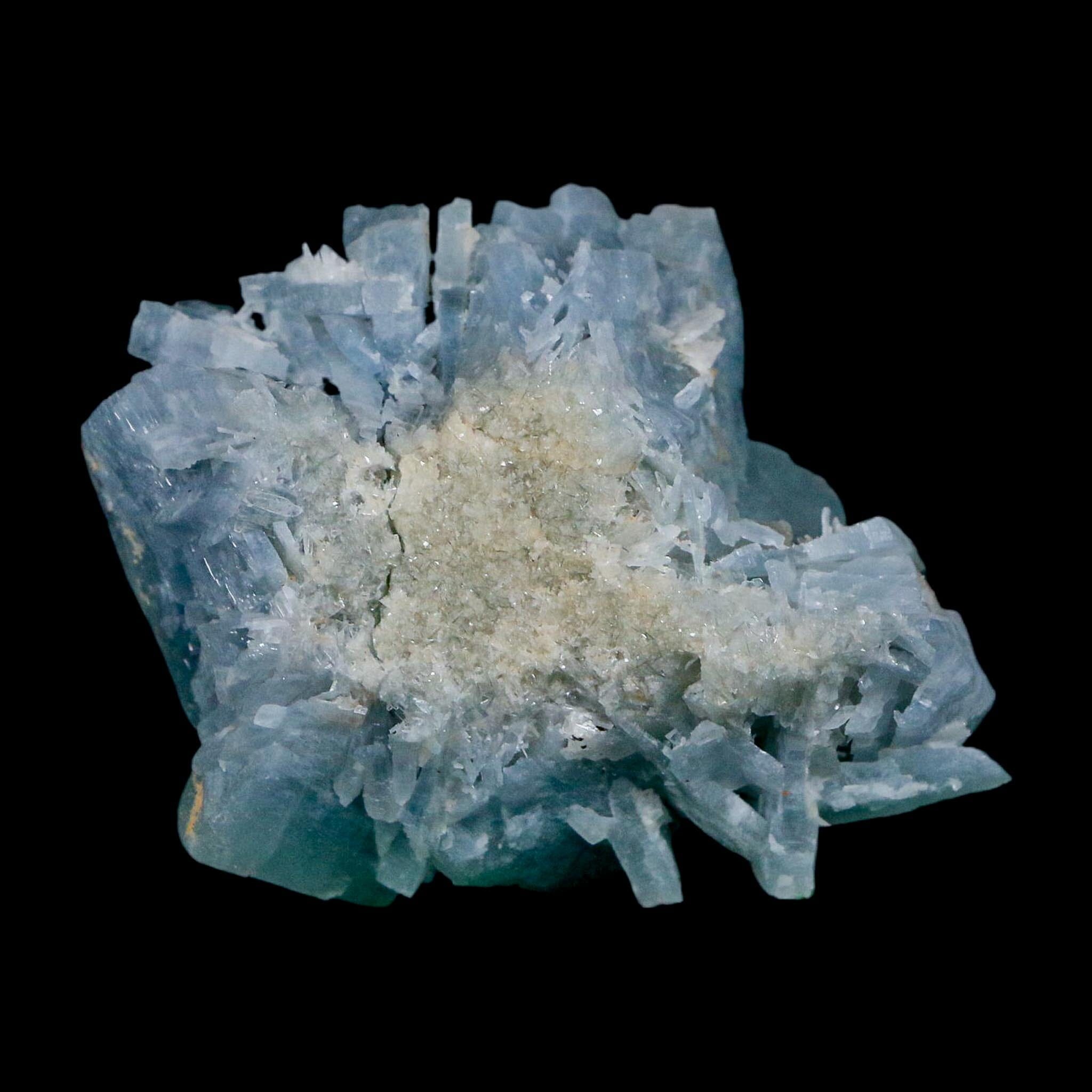 2.4" Ice Blue Tabular Barite Blades Crystal Mineral Specimen Meknes-Tafilalet Morocco - Fossil Age Minerals
