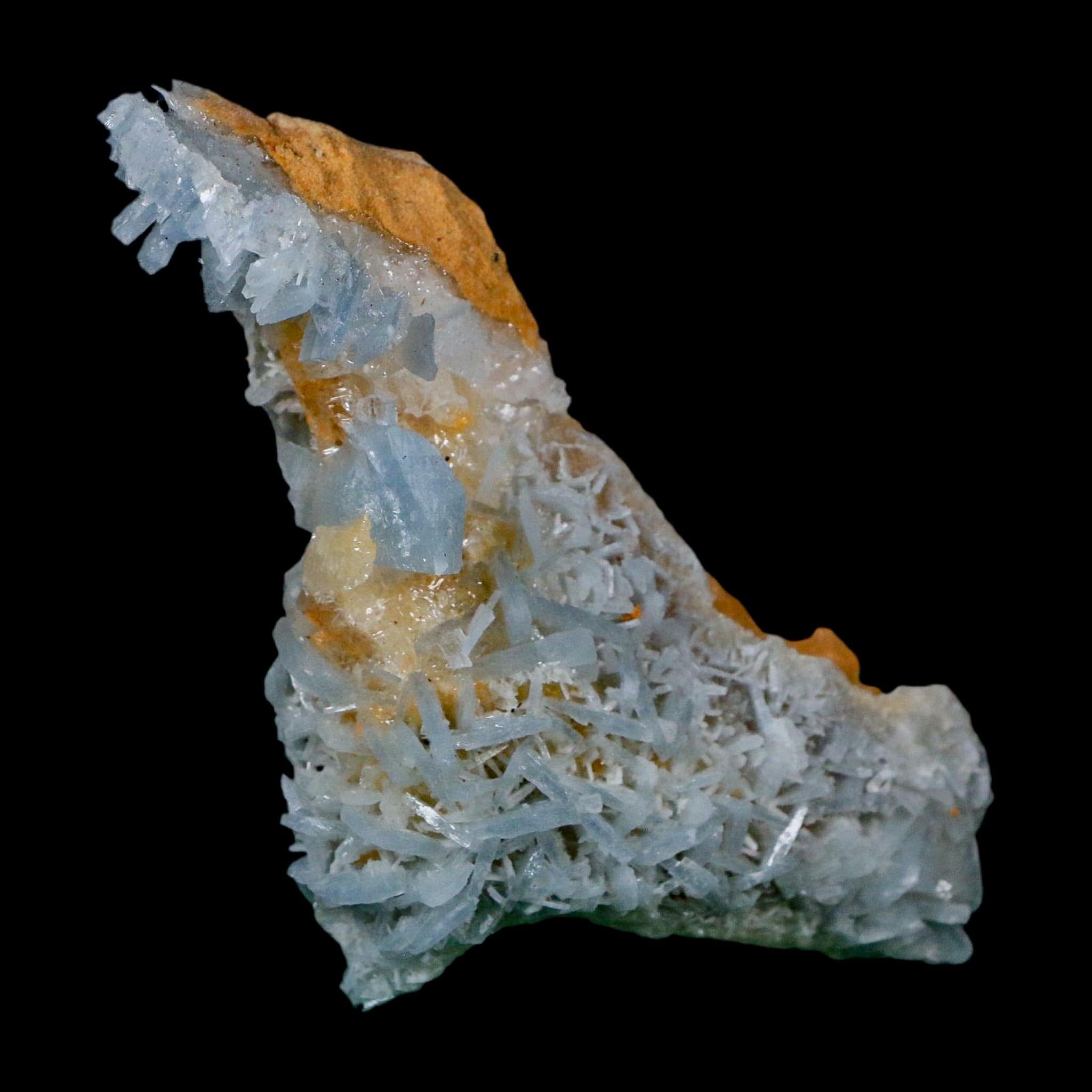 4.1" Ice Blue Tabular Barite Blades Crystal Mineral Specimen Meknes-Tafilalet Morocco - Fossil Age Minerals
