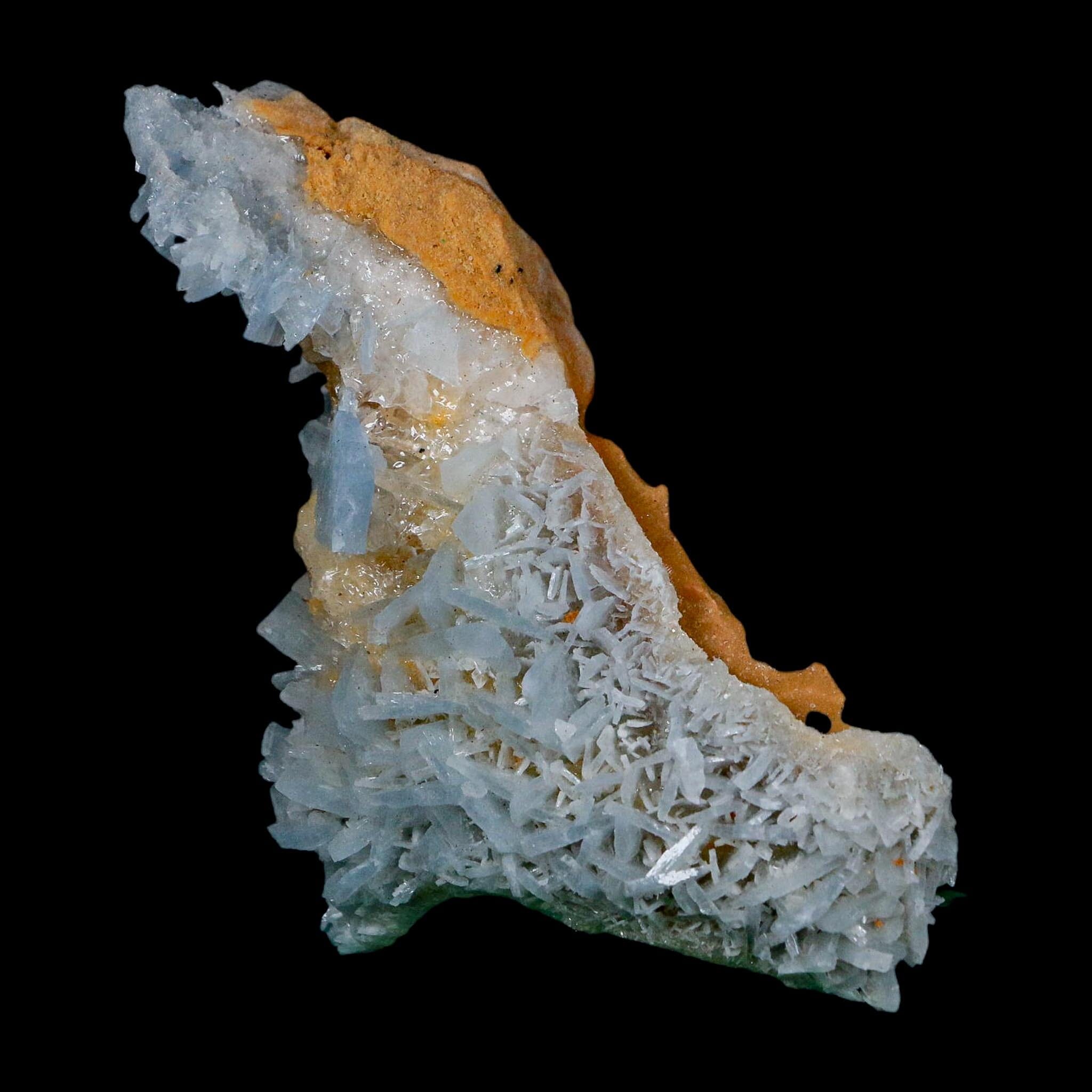 4.1" Ice Blue Tabular Barite Blades Crystal Mineral Specimen Meknes-Tafilalet Morocco - Fossil Age Minerals