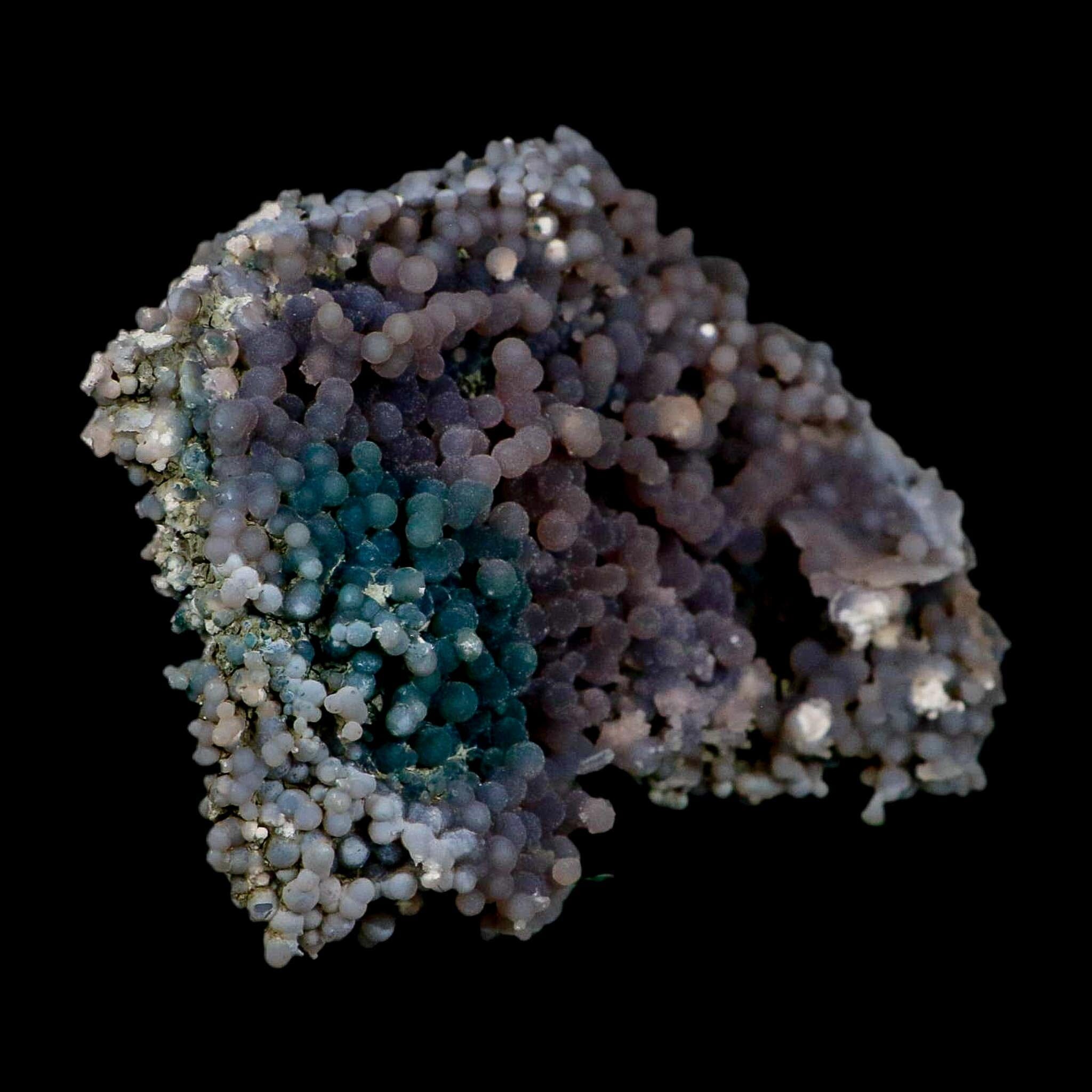 4.8" Purple Green Grape Agate Botryoidal Crystal Druzy Cluster Mineral Sulawesi Island - Fossil Age Minerals