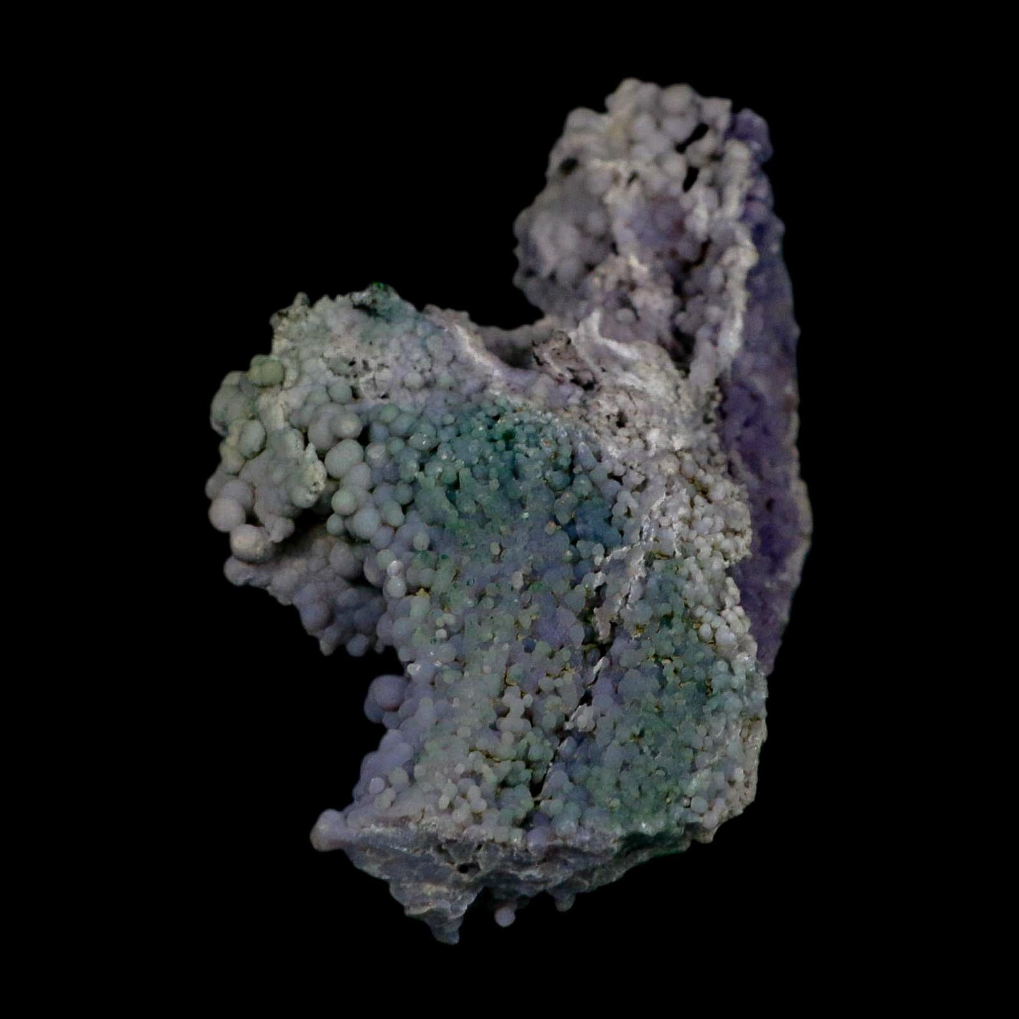 4.6" Purple Green Grape Agate Botryoidal Crystal Druzy Cluster Mineral Sulawesi Island - Fossil Age Minerals
