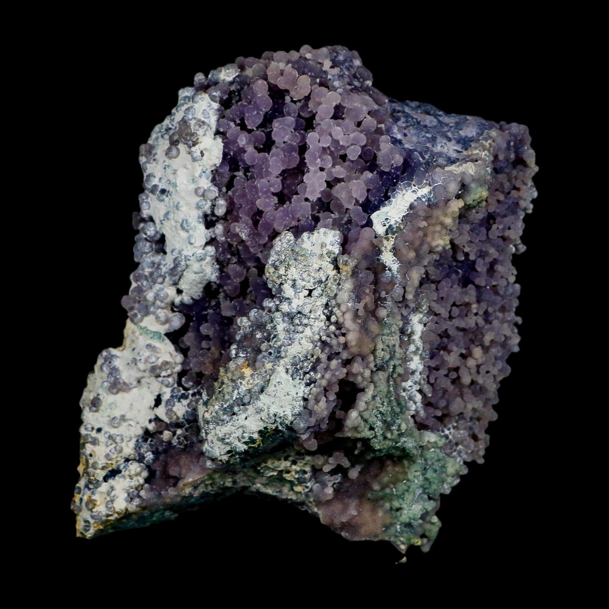 4.4" Purple Grape Agate Botryoidal Crystal Druzy Cluster Mineral Sulawesi Island - Fossil Age Minerals