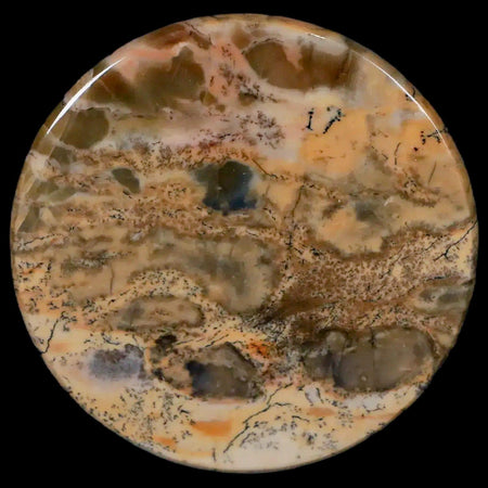 60MM Chinese Picture Jasper Mineral Specimen Round Polished Slab Liaoning, China