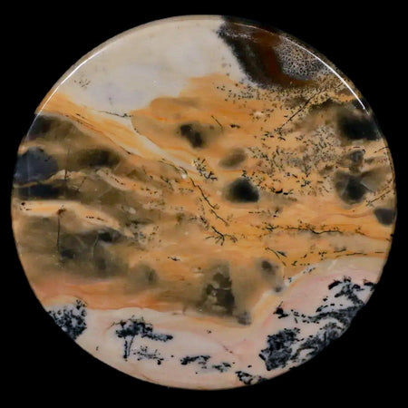 60MM Chinese Picture Jasper Mineral Specimen Round Polished Slab Liaoning, China