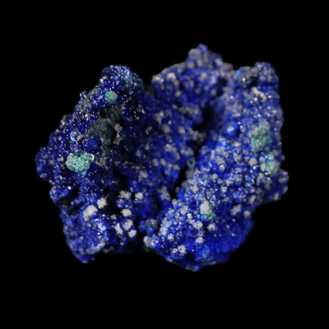 1.3" Azurite Crystals & Malachite On Barite Mineral Specimen Tiznit Morocco - Fossil Age Minerals