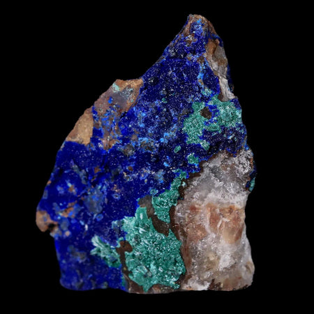 2" Azurite Crystals & Malachite On Matrix Mineral Specimen Tiznit Morocco