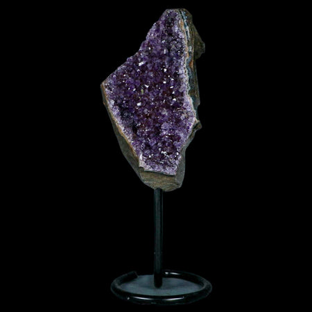 4.2" Amethyst Crystal Cluster Mineral Specimen Brazil Custom Medal Stand