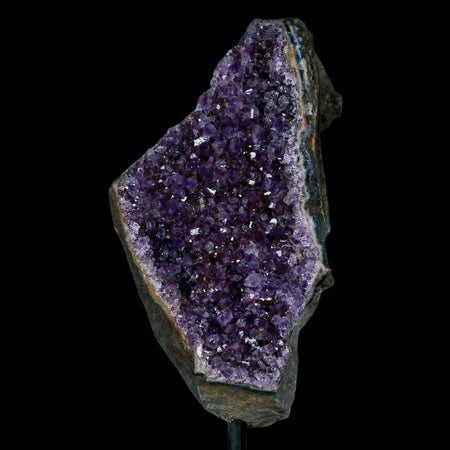 4.2" Amethyst Crystal Cluster Mineral Specimen Brazil Custom Medal Stand