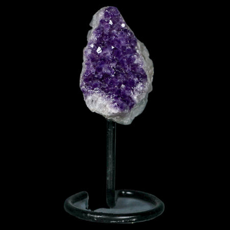 2.6" Amethyst Crystal Cluster Mineral Specimen Brazil Custom Medal Stand