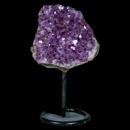 3.2" Amethyst Crystal Cluster Mineral Specimen Brazil Custom Medal Stand