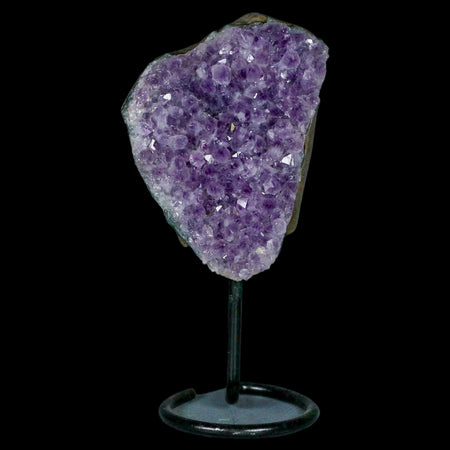 4.1" Amethyst Crystal Cluster Mineral Specimen Brazil Custom Medal Stand