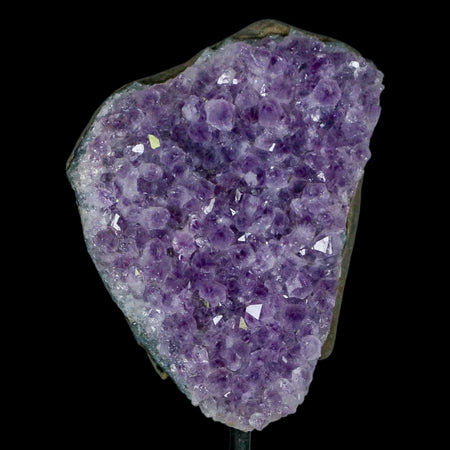 4.1" Amethyst Crystal Cluster Mineral Specimen Brazil Custom Medal Stand