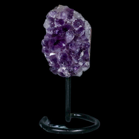 2.7" Amethyst Crystal Cluster Mineral Specimen Brazil Custom Medal Stand