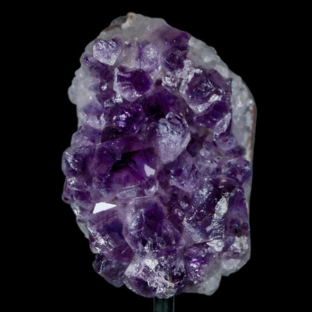 2.7" Amethyst Crystal Cluster Mineral Specimen Brazil Custom Medal Stand